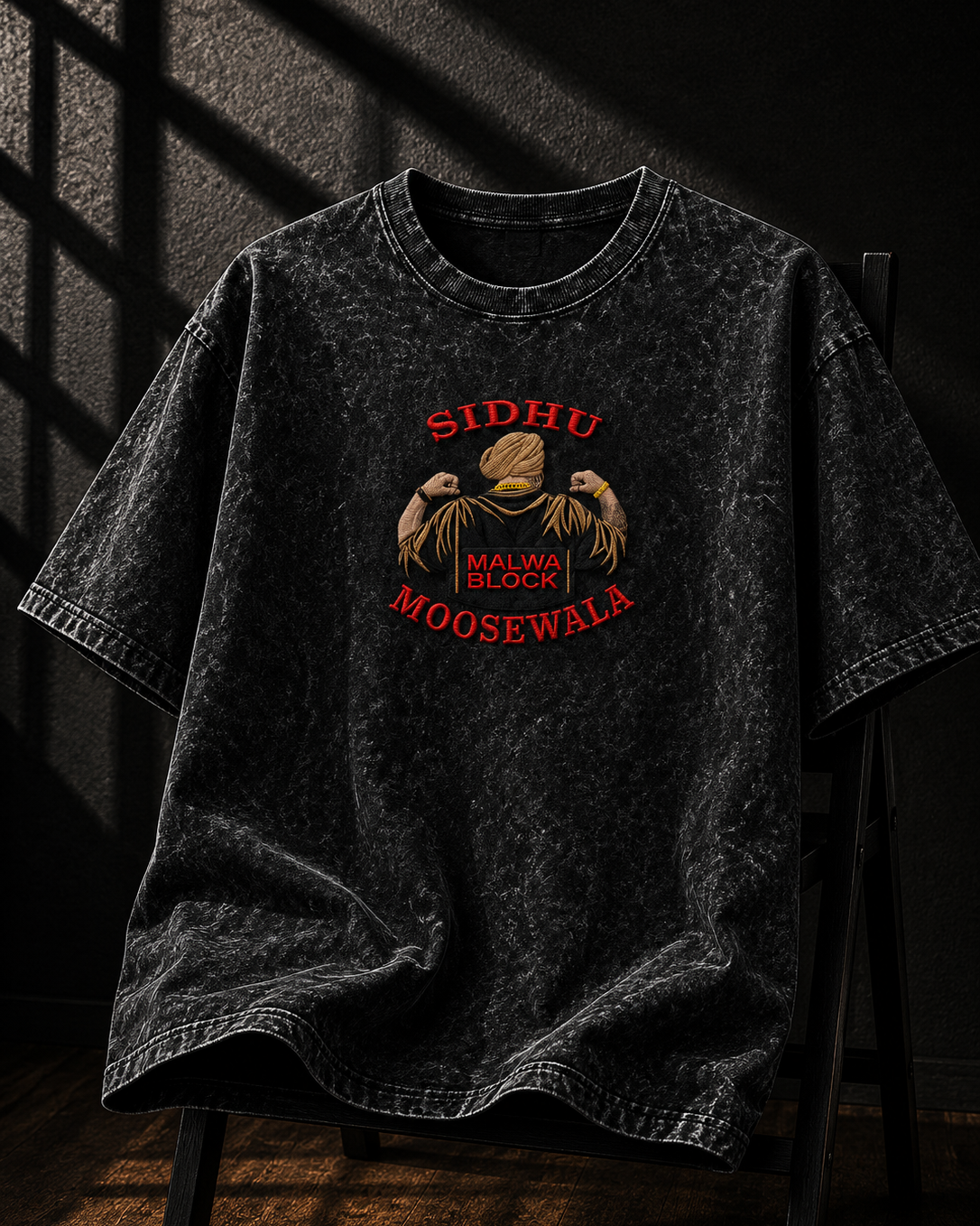 Acid Wash Malwa Block Tee