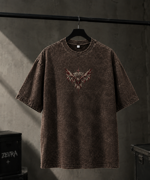 Eagle Acid Wash Tee — Chocolate Brown
